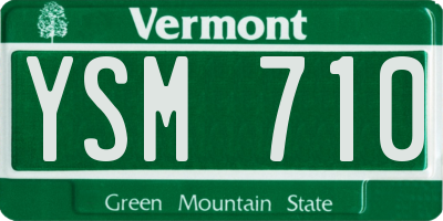 VT license plate YSM710