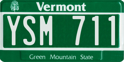 VT license plate YSM711
