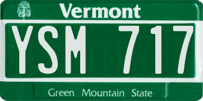 VT license plate YSM717
