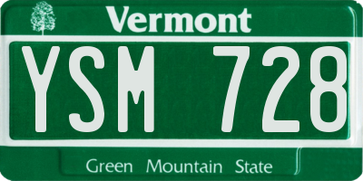 VT license plate YSM728
