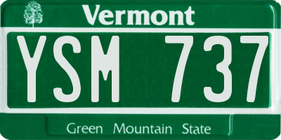 VT license plate YSM737