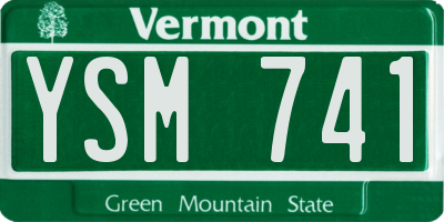 VT license plate YSM741