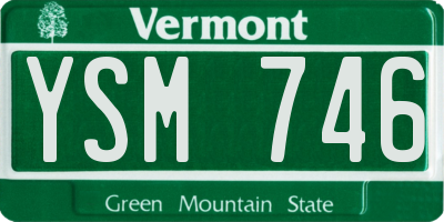 VT license plate YSM746