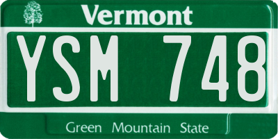 VT license plate YSM748