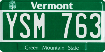 VT license plate YSM763