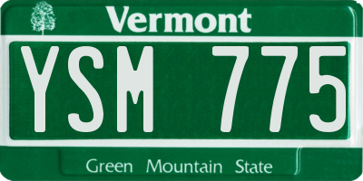 VT license plate YSM775