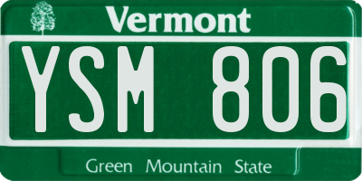 VT license plate YSM806