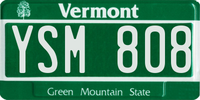 VT license plate YSM808