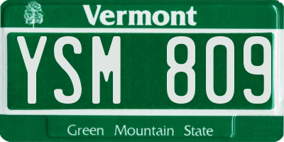 VT license plate YSM809