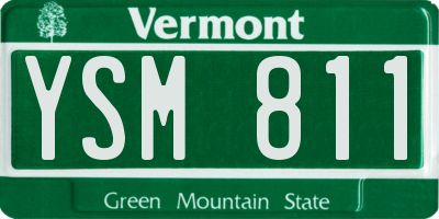 VT license plate YSM811