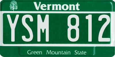 VT license plate YSM812