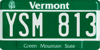 VT license plate YSM813