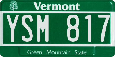 VT license plate YSM817
