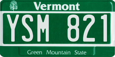 VT license plate YSM821