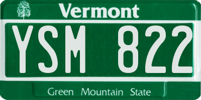 VT license plate YSM822