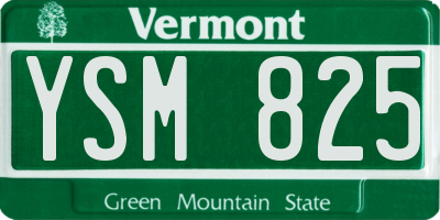 VT license plate YSM825