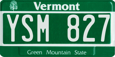 VT license plate YSM827