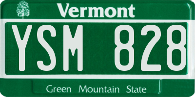 VT license plate YSM828