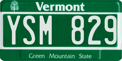 VT license plate YSM829