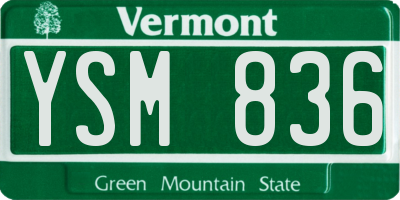VT license plate YSM836