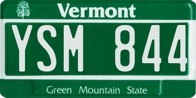 VT license plate YSM844