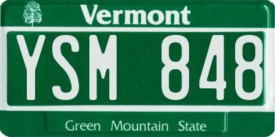 VT license plate YSM848