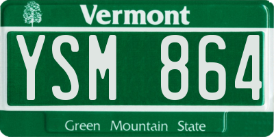 VT license plate YSM864