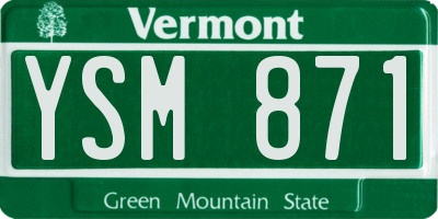 VT license plate YSM871