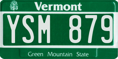 VT license plate YSM879