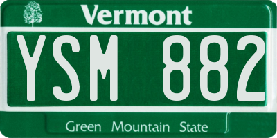 VT license plate YSM882