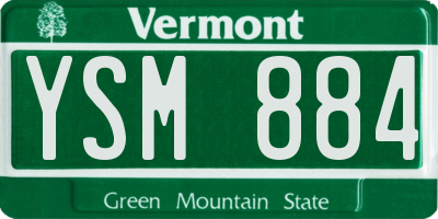 VT license plate YSM884