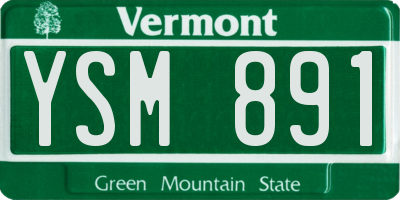 VT license plate YSM891