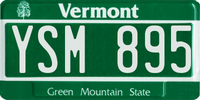 VT license plate YSM895