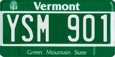 VT license plate YSM901