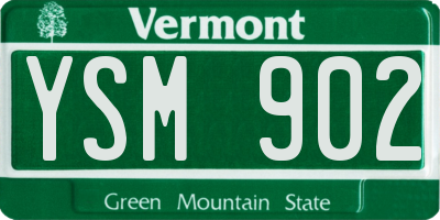 VT license plate YSM902