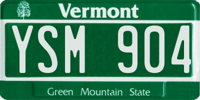 VT license plate YSM904