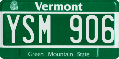 VT license plate YSM906