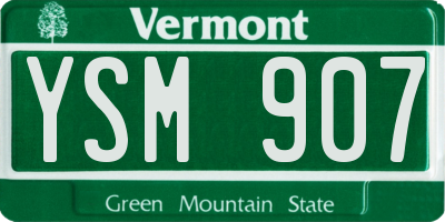 VT license plate YSM907