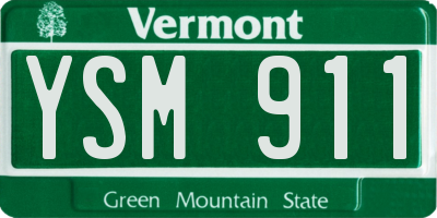 VT license plate YSM911