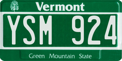VT license plate YSM924