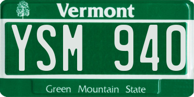 VT license plate YSM940