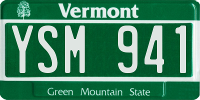 VT license plate YSM941