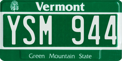 VT license plate YSM944