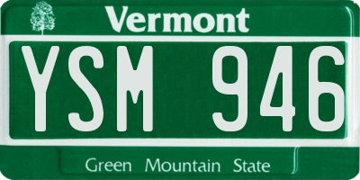 VT license plate YSM946