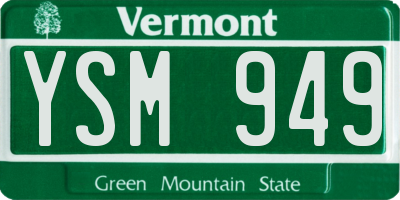 VT license plate YSM949