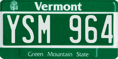 VT license plate YSM964
