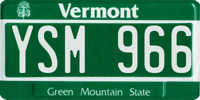 VT license plate YSM966