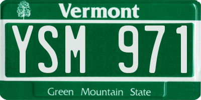 VT license plate YSM971