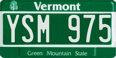 VT license plate YSM975