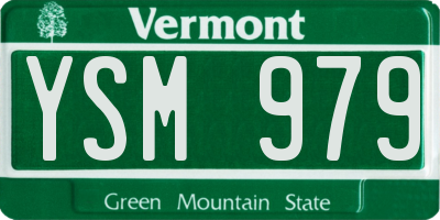 VT license plate YSM979